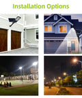 Super Bright 300W Solar Street Flood Light For Outdoor Use, Dusk To Dawn Solar Light With Remote installed outside buildings and streets