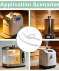 Two Pack Portable Sauna Steam Hose Connector Replacement Part for Home Spa and Relaxation Room with steamer setups