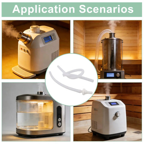 Two Pack Portable Sauna Steam Hose Connector Replacement Part for Home Spa and Relaxation Room with steamer setups