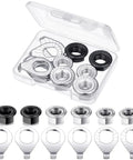 12 Piece Bike Axle Nut And Safety Washer Kit In Three Sizes For Front And Rear Wheels Durable Steel Flange Nuts And Retaining Hub Parts Rust Resistant Hardware To Keep Your Ride Solid displayed inside a transparent case