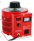 Heavy Duty Auto AC Variable Voltage Transformer 10 Amp With 0 To 130 Volt Output, 1000VA Power, red enclosed adjustable converter