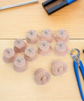 Round Wooden Drawer Knobs Set, 10 Pack, Single Hole Circular Wood Handles For Dressers, Cabinets, Natural Solid Wood