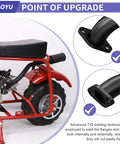 Central Long Mini Bike Exhaust Header Pipe With Muffler Kit For CT100U GMB100 Rascal 98 Lite Predator 79cc 98cc Engines