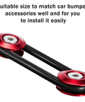 50 Pieces Car Bumper Fasteners Set With O Rings And Black Washers Replacement Rubber Clips, red mount view
