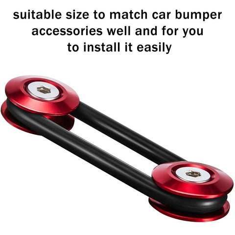 50 Pieces Car Bumper Fasteners Set With O Rings And Black Washers Replacement Rubber Clips, red mount view