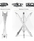 X Style Tandem Axle RV Stabilizer Wheel Chocks Pair For Travel Trailer And Camper, Heavy Duty Scissor Locking X Chocks Fits 3.5 To 17 Inches