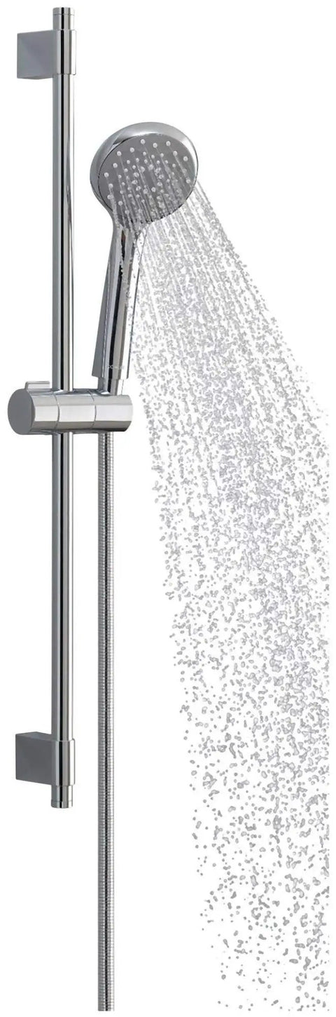 Awaken B90 Multi Function Handshower Kit with Handheld Shower Head 24 Inch Slide Bar 60 Inch Hose 1.75 GPM Polished Chrome Three Spray Modes