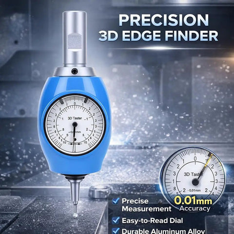 3D Edge Finder for CNC Machines Portable Accurate Universal Probe Locator Tool with insulated probes and 0.01mm accuracy dial