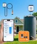 Smart WiFi Water Level Sensor With Ultrasonic Transmitter And Remote Alarm Gateway For Smart Life App, IP67 Waterproof Tank Monitor