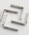 Effortless Install Right Angle Cabinet Corner Mounting Plates And Brackets for cabinets and wardrobes, heavy duty kitchen hardware shown