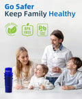 Family enjoying clean water with Replacement Water Filter For Pitchers And Dispensers, Adsorbs Ninety Nine Percent Chlorine.