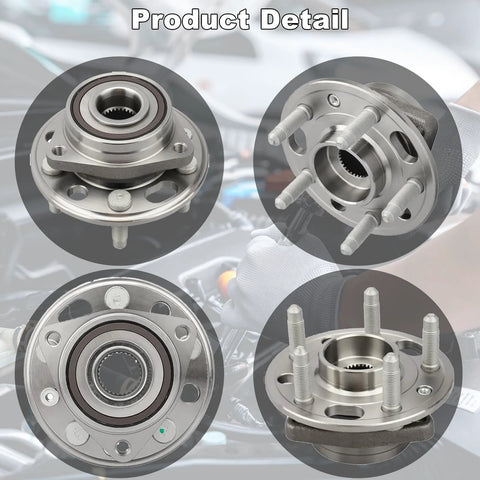 Pair Of Front Or Rear Wheel Hub And Bearing Assemblies 513288 For Chevrolet Malibu Impala Equinox Buick Regal Lacrosse Cadillac CTS XTS GMC Terrain Saab 9-5 Direct Replacement OEM Grade Fitment Durable Performance For 2011-2020 Models shown in multiple views