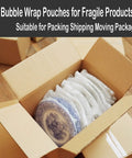 Box with plates protected by 50 Pack Bubble Pouch Wrap 12x12 Inch Clear Bubble Bags For Packing Fragile Dishes And China Plates