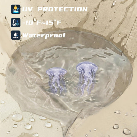 Built Tough Waterproof Shade Sail In Custom Sizes 12 By 16 Feet Rectangle shown with UV and waterproof features.