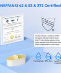 PF01A-P Upgrade Replacement Filters For Pitcher And Dispenser No Brainer with NSF/ANSI 42 & 53 & 372 certification display