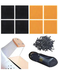 8 Piece Heel Cap Replacement Kit For Boots With Non Slip Rubber Heel Caps And Chunky Heel Tips Plus 40 Shoe Nails Kit