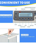 Close-up of LCD display and wind shield on Hyper Accurate 0.0001g Analytical Balance With LCD Display 18 Units USB RS232 Interface