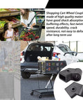 Set Of 2 Replacement Wheel Couplings For Shopping Carts And Utility Carts With 360 Swivel Wheels Heavy Duty Lightweight