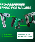 Top Shelf Pneumatic Framing Nailer With Smooth Operator Depth Tweaks And Heavy Duty Aluminum Magazine For Snag Free Shooting Of 21 Degree Collated Nails Up To 3 1/4 Inches Long Built Sick Tough, showcasing various pneumatic nailers.