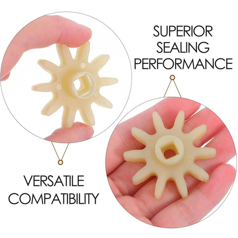 10 Pack Candy Machine Gear Wheels Replacement Parts For Bubble Dispensers And Gumball Capsule Machines High Precision Plastic Gears For Vending Mechanisms, white plastic gear close-up in hand