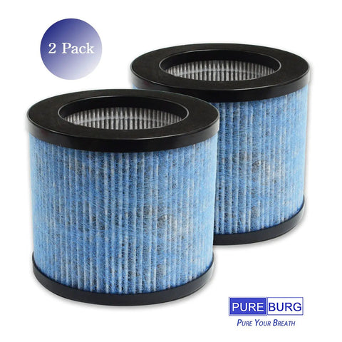 2-Pack Replacement Filter For TOPPIN Comfy Air C1 Purifier TPAP002 Easy Swap H13 True HEPA With Activated Carbon Multi Layer