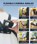 Go To POV Phone Chest Mount And Head Mount Camera Rig for Recording Vlogs with adjustable angles shown