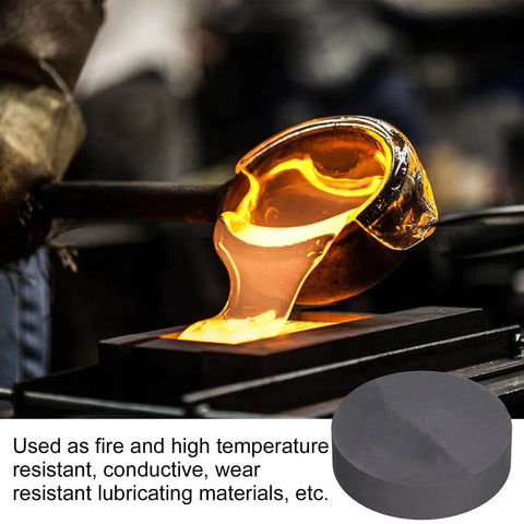 Premium Pro Grade High Purity Graphite Ingot Block 95 To 98 Percent for Milling shown with molten metal process