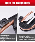 Rgvoc Hydraulic Tubing Bender Kit For 1/4 To 7/8 Inch Copper And Brass Pipe With 180 Degree Bend Tool, showcasing machined alloy components.