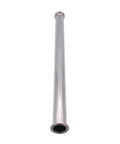 Stainless steel sanitary spool tube with tri-clamp ends, 24 inch length.
