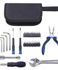 Compact 28 Piece Motorcycle Tool Kit For On The Road Repairs Under The Seat Grab And Go Travel Ready Essentials with durable case