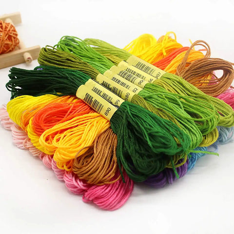 Totally Sick Rainbow Embroidery Floss Assortment Featuring Fifty Smooth Cotton Threads Perfect For Friendship Bracelets Cross Stitching DIY Beadwork And Relaxed Garage Craft Sessions