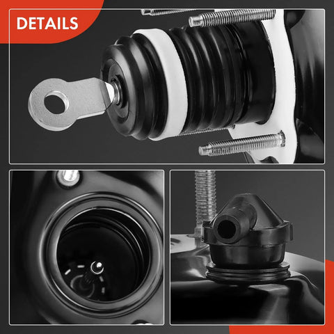 Close-up of Straight Up Quality Rock Solid Vacuum Brake Booster Replacement Fits Chrysler Town Country Dodge Grand Caravan 2008 To 2010 Models With Br3 Or Br4 Brakes No Sensor.