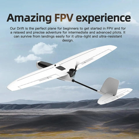 Drift FPV RC Airplane For Adults, Ultra Lightweight Sub 250g PNP Drone Plane With 870mm Wingspan, Easy Controls, Sky View