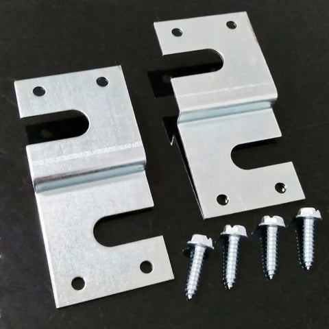 Rv Washer Dryer Brackets Kit For Westland LG Combo Units with galvanized steel mounts, 2 brackets, and 4 screws visible.