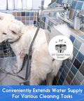 Commercial Mop Sink Faucet With Vacuum Breaker, Wall Mount 8 Inch Center Service Sink Faucet used to wash a dog in utility room