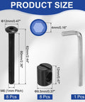 Beefed Up Zinc Plated Carbon Steel Hex Socket Cap Screws Set for Furniture Assembly, showing M6 screws, barrel nuts, and hex wrench