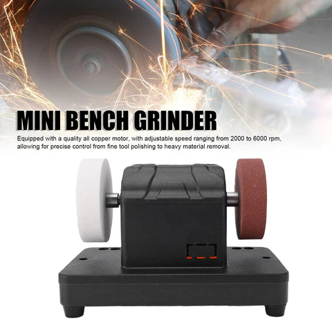 Depisuta Cordless Mini Bench Grinder With 2000 To 6000Rpm Variable Speed And Dual Grinding Wheels for metal sharpening and rust removal