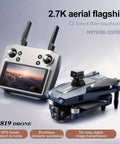 Beefy Payload Drone With 0.66 Lb Capacity, GPS Positioning, and 4.92 Inch Touchscreen Remote shown on display stand.