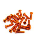 20 Pack M4 Button Head Hex Screws Anodized 6063 Aluminum M4x16mm Orange Finish Pro Grade Durable Hardware For RC Cars Drones