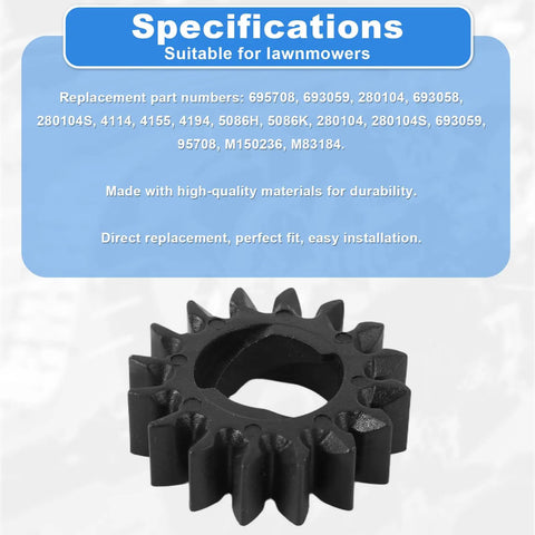 10 Pack Starter Pinion Gear Replacement 16 Tooth Gear Set For Common Gas Engines 280104 693058 693059 PA66 GF30 Material