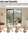Pack Of Four Steel Sliding Screen Door Rollers Replacement Kit For Patio And Garage Doors Quick Swap Gliding Wheels in interior setting