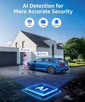 4K PoE Security Camera System All In One With 8 Channel NVR, 6 Outdoor 8MP Turret Cams, 2TB HDD detects human and vehicle.