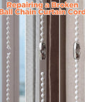 Stainless Steel Ball Chain Connectors For Window Blinds, 4.5mm Beaded Pull Cord Clips repairing ball chain curtain cord