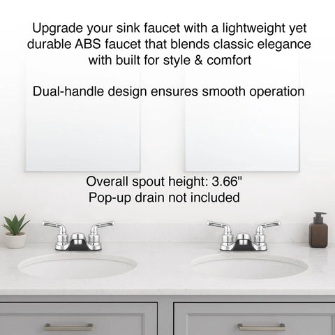 Sleek Chrome Bathroom Sink Faucet Two Pack Features Rustproof Abs Body And Smooth Diverter Valve For Fast Kitchen Laundry Upgrade Brings Slick Finish Straight To Your Space Without Killing Your Wallet Daily