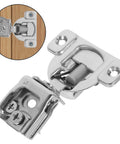 1-Inch Soft Close Cabinet Hinges For Kitchen Cabinets 3D Adjustable Silent Damping Full Overlay Concealed Black Door Hinges