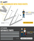 41 Inch Solar Panel Tilt Mount Brackets One Step Install Foldable Tilt Legs U Shaped Design adjustable with fixed rivets, easy installation