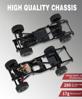 Chassis of Toyota 1/12 Scale RC Rock Crawler Pickup Truck With 2.4GHz 4WD Off Road Remote Control, Dual Speed Modes