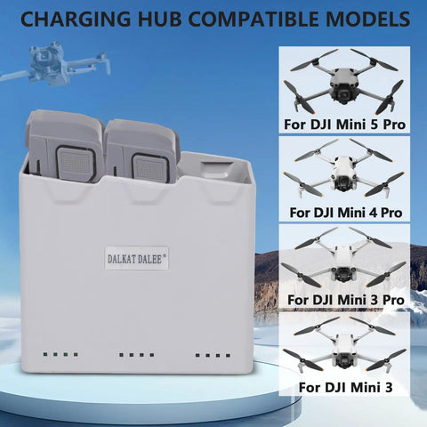 Smart Two Way Charging Hub For Mini Drone Series Pro Models BiDirectional Battery Charger shown with compatible drones