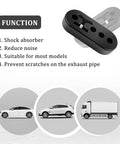 Exhaust Hanger Removal Tool Kit with 2 Four Hole Hangers, showing hanger functions like shock absorption and noise reduction