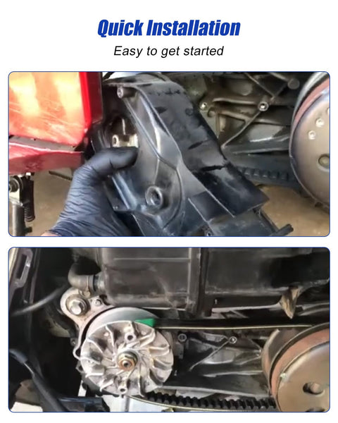 Honda 23100 GK8 870 Drive Belt For Spree NQ50 Elite SB50P Replacement Noise Reducing High Elasticity Belt For Quieter Starts Smoother Acceleration And Long Lasting Performance installed on scooter CVT drive system